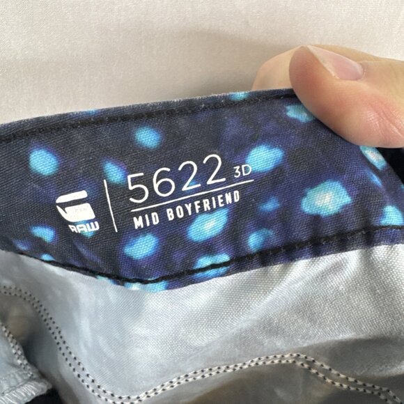 G-Star RAW 5622 3D Mid Boyfriend Jeans Women’s 31x32 Blue Print - Picture 6 of 8